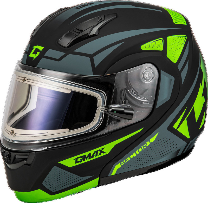 Gmax MD-04S Sector Black Hi-Vis Electric Shield Helmet