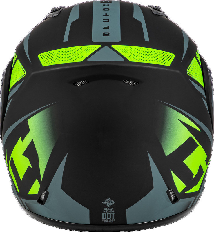 Gmax MD-04S Sector Black Hi-Vis Electric Shield Helmet