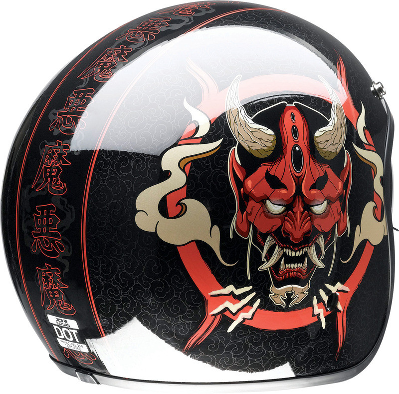 Z1R Saturn Devilish Gloss Black Red Helmet