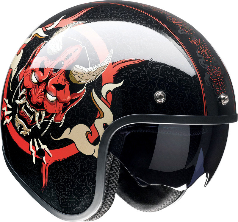 Z1R Saturn Devilish Gloss Black Red Helmet