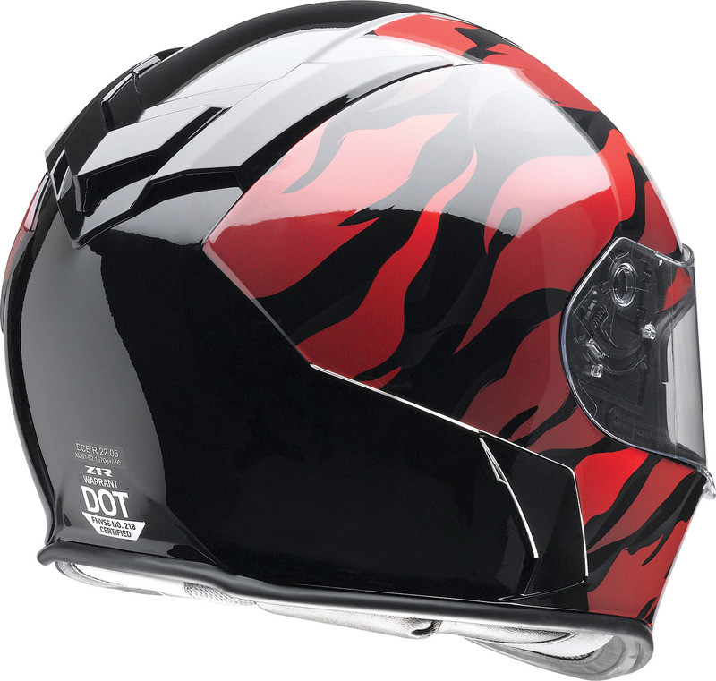 Z1R Warrant Panthera Black Red Helmet