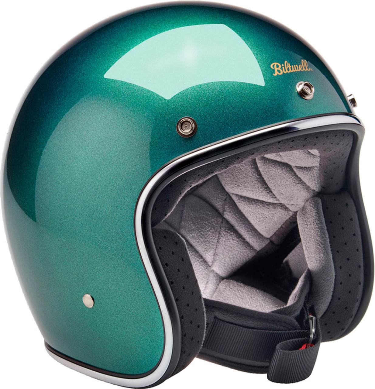 Biltwell Bonanza Metallic Catalina Green Helmet