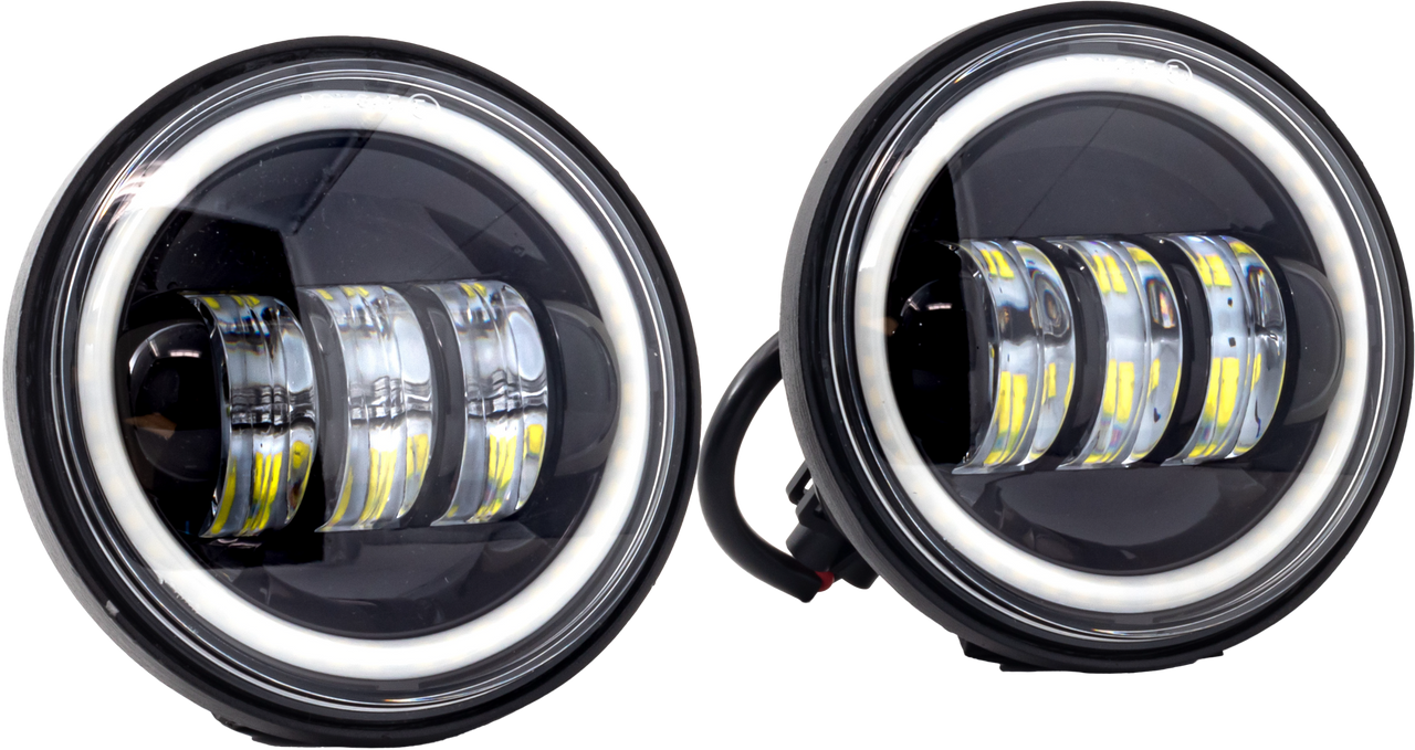 Letric Lighting Co 4.5" Led Passing Lights Halo Black - LLC-LPL-BH