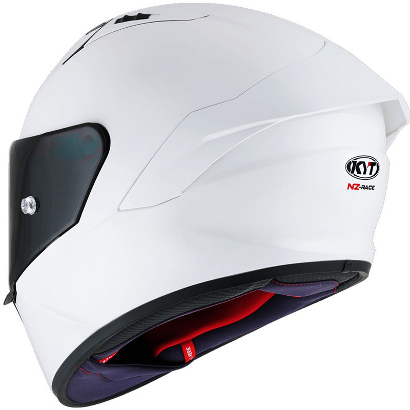 KYT NZ-Race Plain White Helmet - Speed Addicts