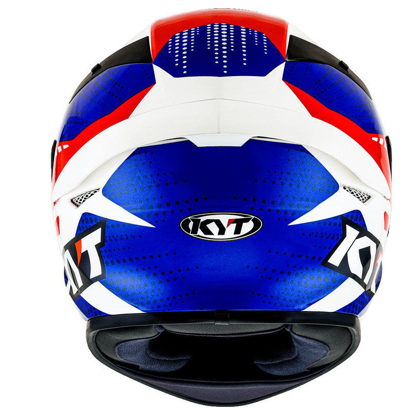 KYT TT Course Gear Blue Red Helmet