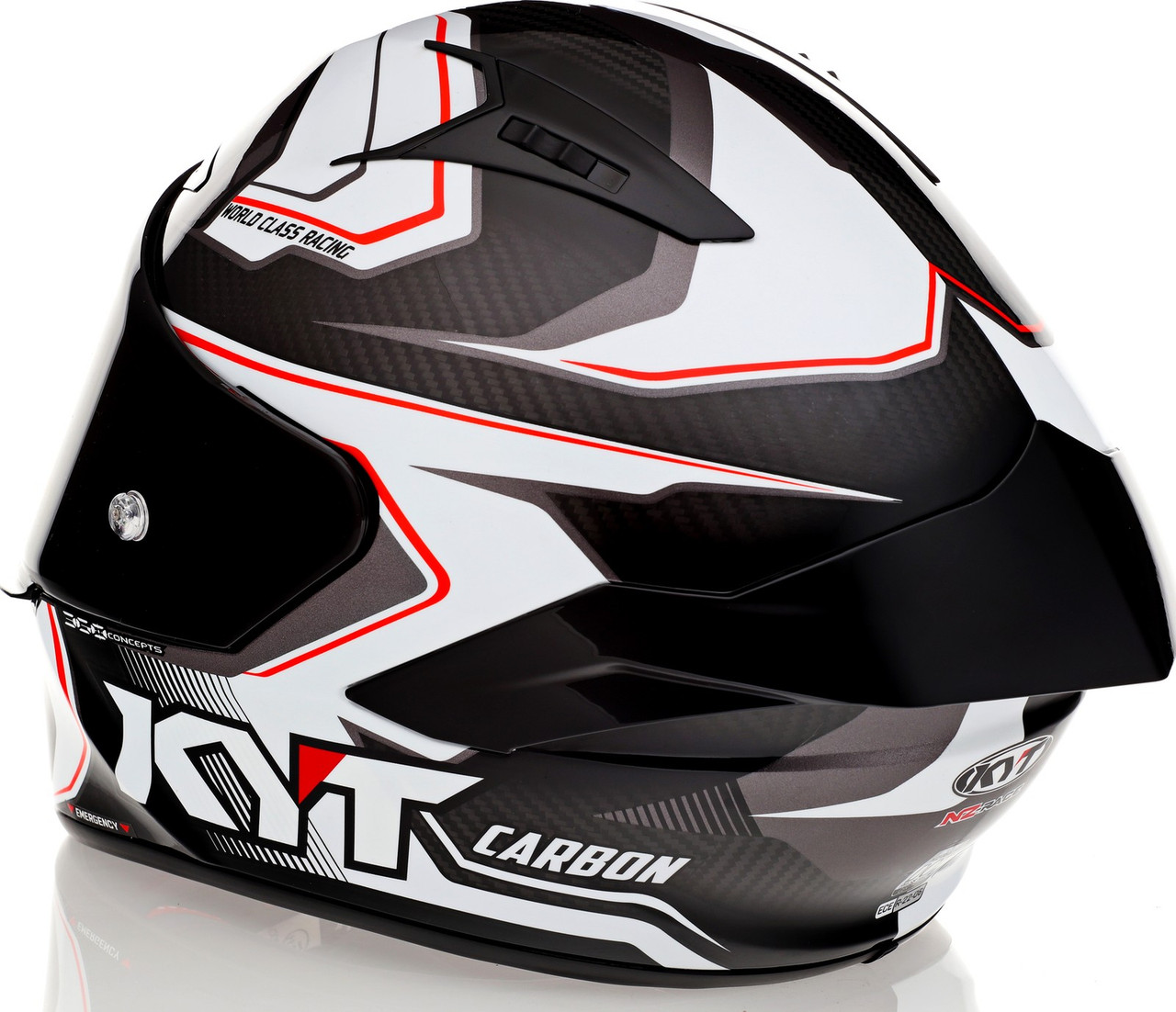 KYT NZ-Race Carbon Competition White Helmet - Speed Addicts