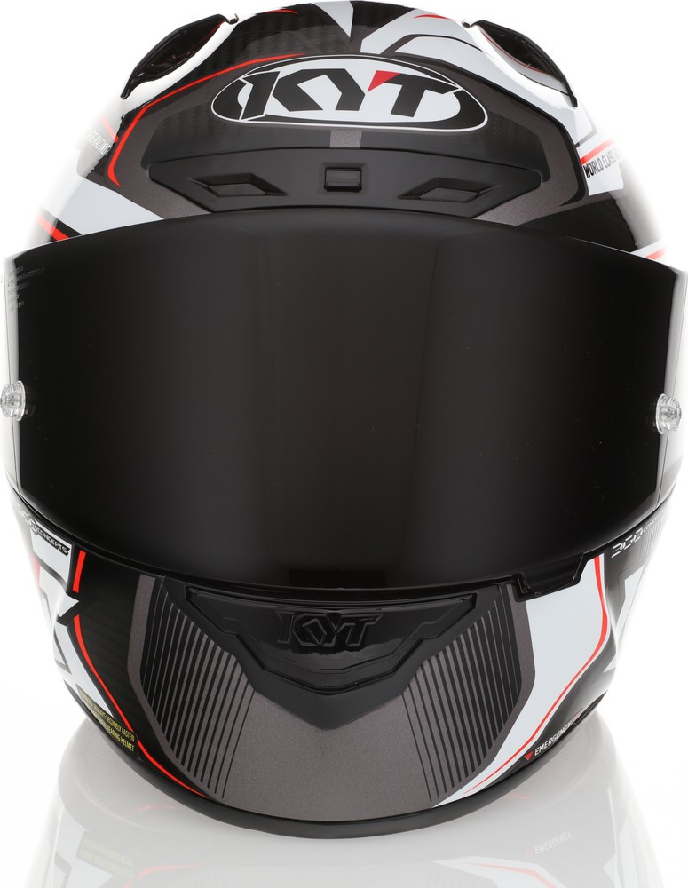 KYT NZ Race Carbon – Casco Da Competizione In Fibra Di Carbonio E Aramide, Omologato ECE 22.06, Taglia M (57/58 Cm), Rosso, Con Pinlock
