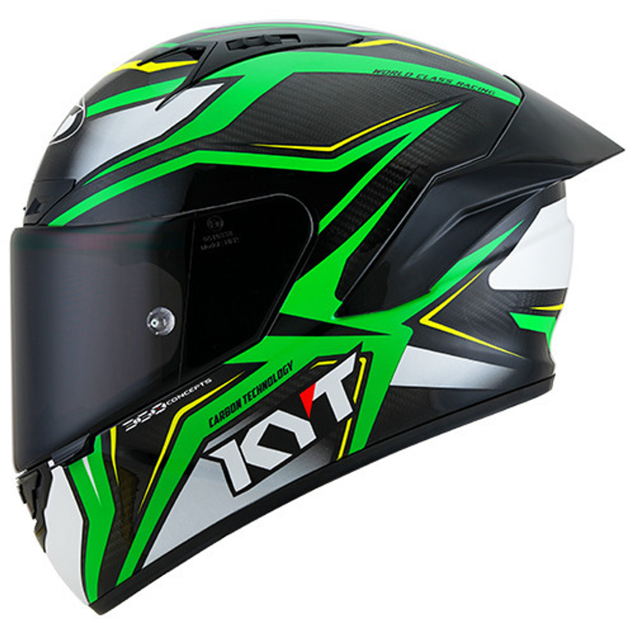 KYT NZ-Race Carbon Stride Green Fluo Helmet