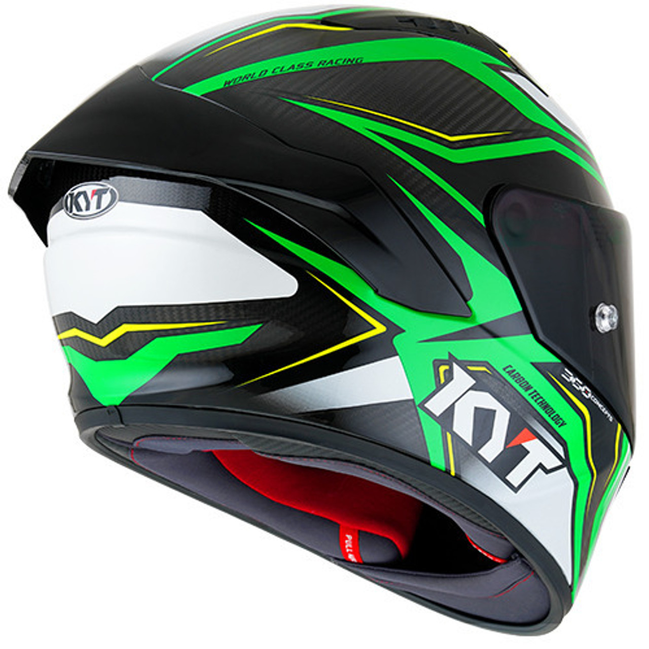KYT NZ-Race Carbon Stride Green Fluo Helmet