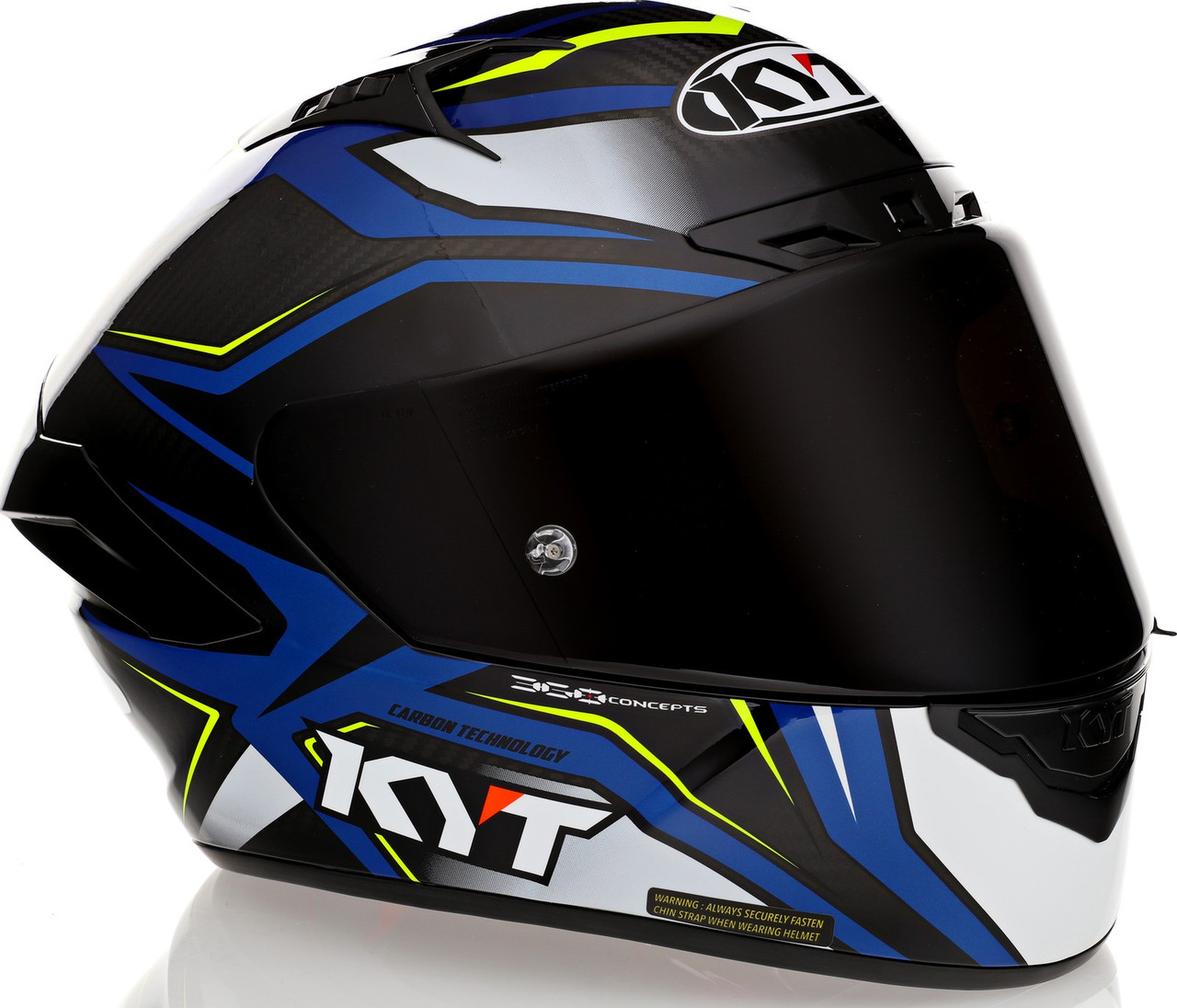 KYT NZ-Race Carbon Stride Blue White Helmet