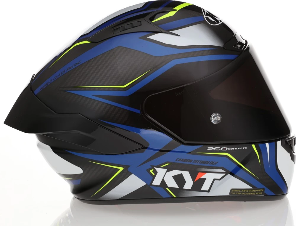 KYT NZ-Race Carbon Stride Blue White Helmet