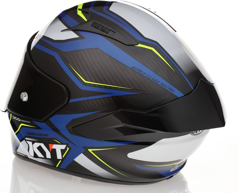 KYT NZ-Race Carbon Stride Blue White Helmet