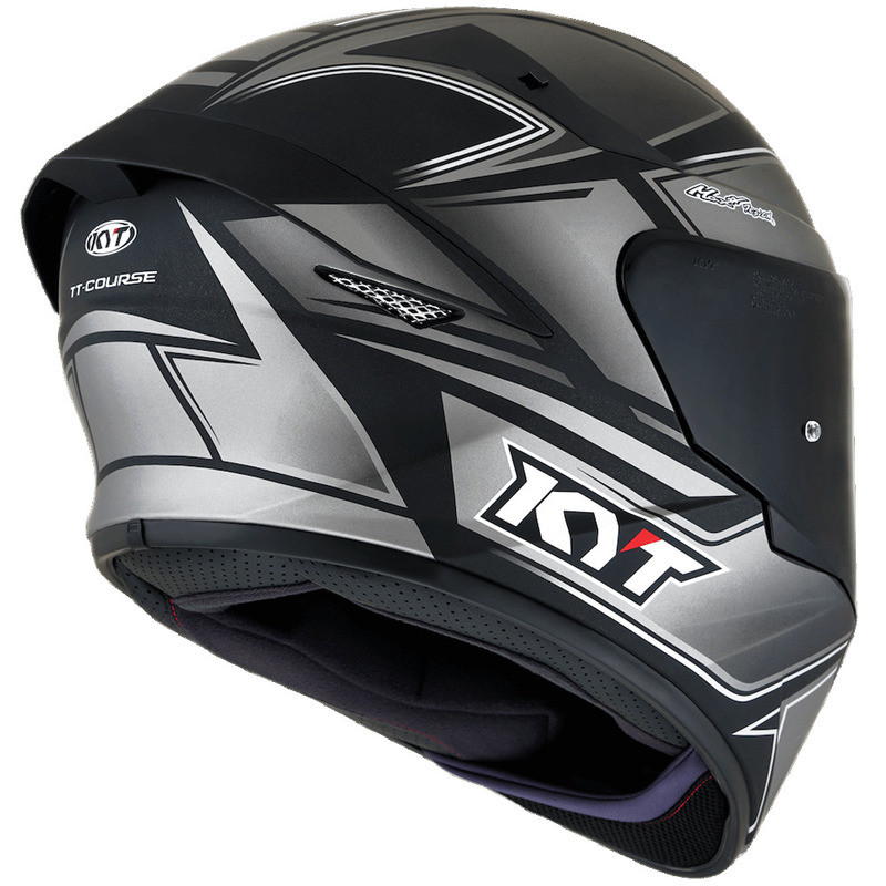 KYT TT Course Tourist Matte Cool Grey Helmet
