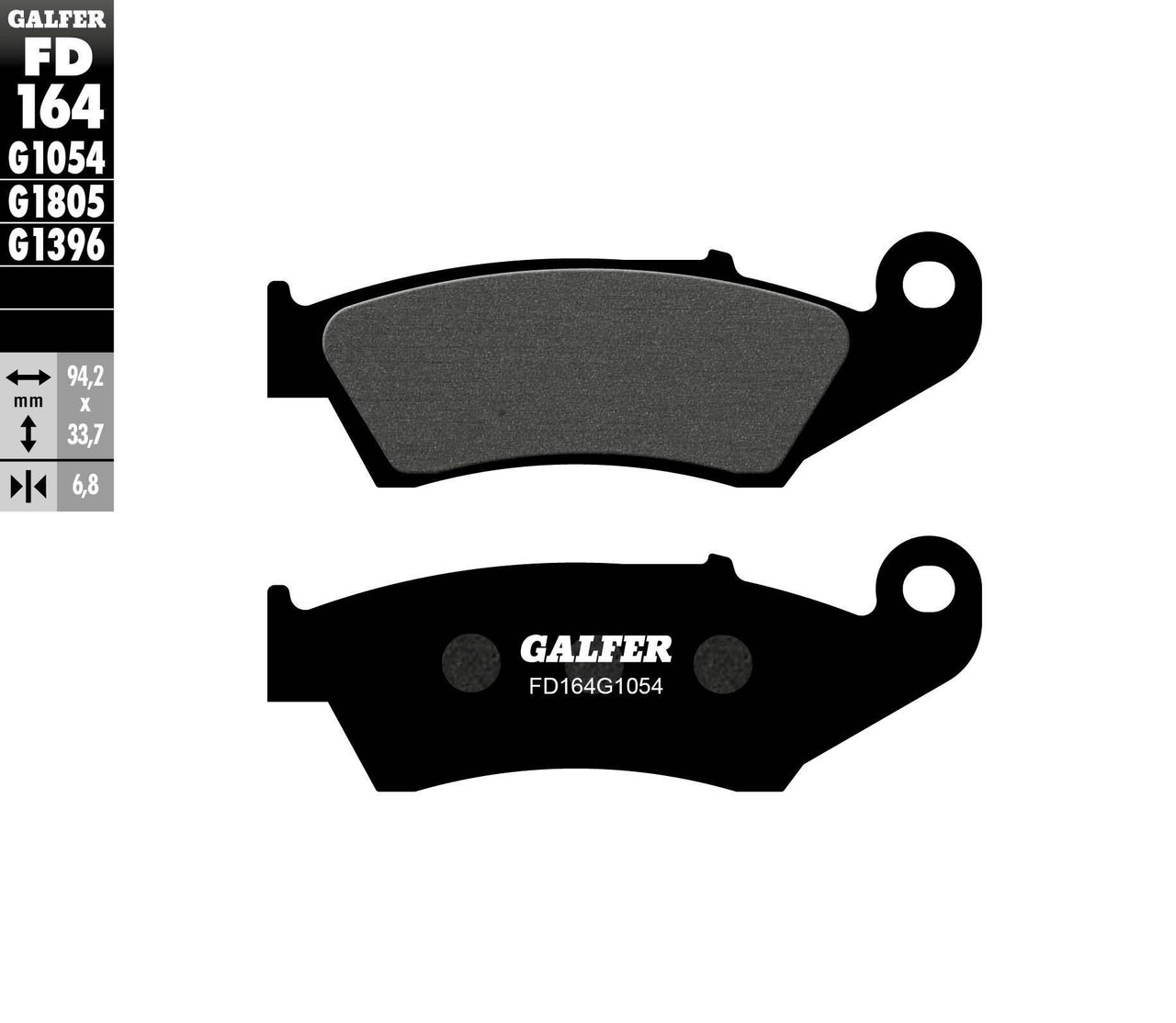 Galfer Brake Pads Semi Metallic Fd164g1054 - FD164G1054