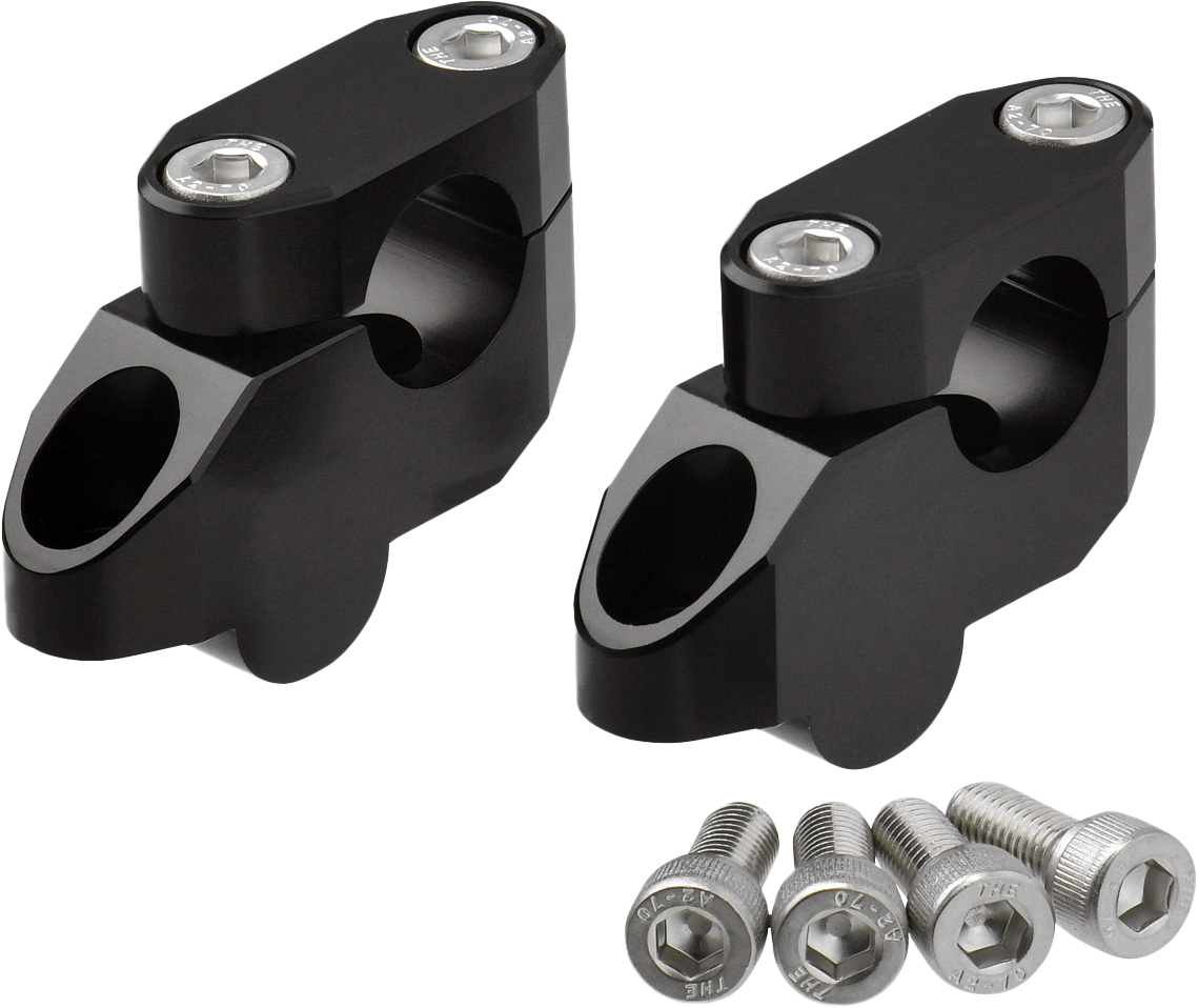 Zeta Offset Handlebar Riser Kit 20Mm 26Mm 22.2Mm Black - ZE53-05261