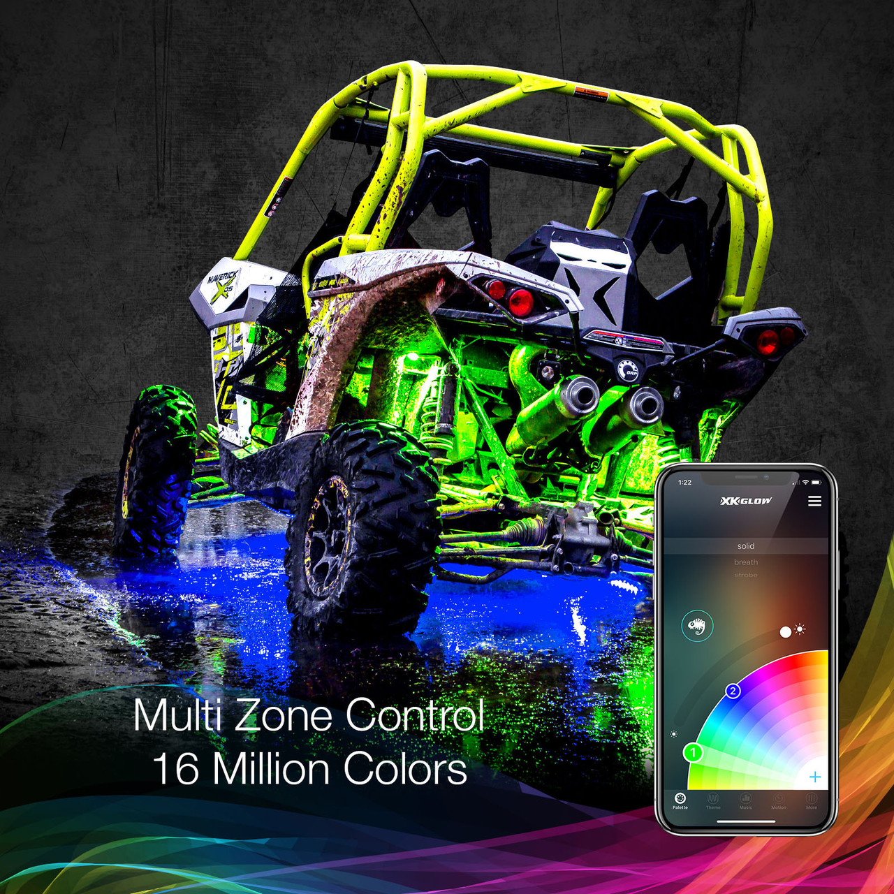 Xk Glow 4Pc Rgb Rock Light - XK-ROCK-STA