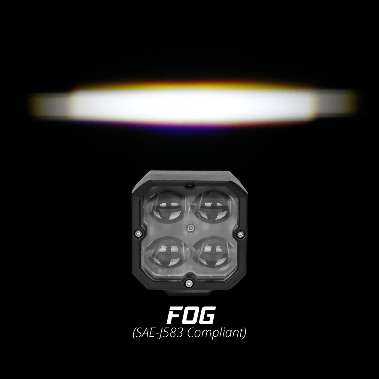 Xk Glow 20W Rgb Pod Lights Fog Beam Pr - XK065001-FO-KIT