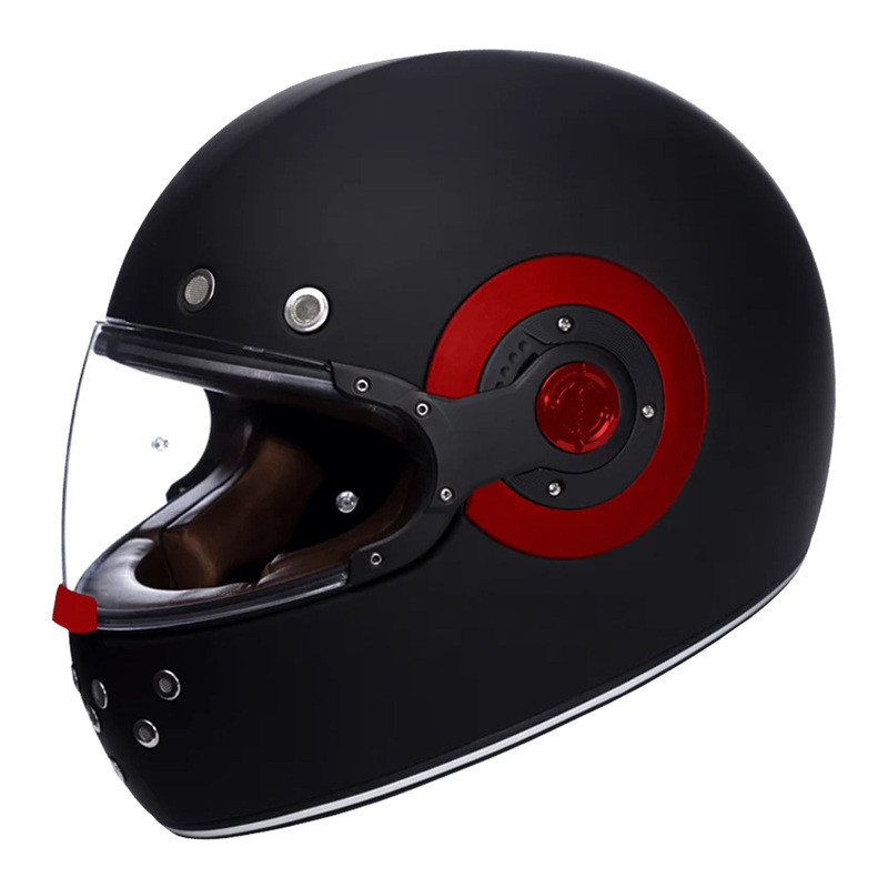 SMK Retro Matte Black Helmet