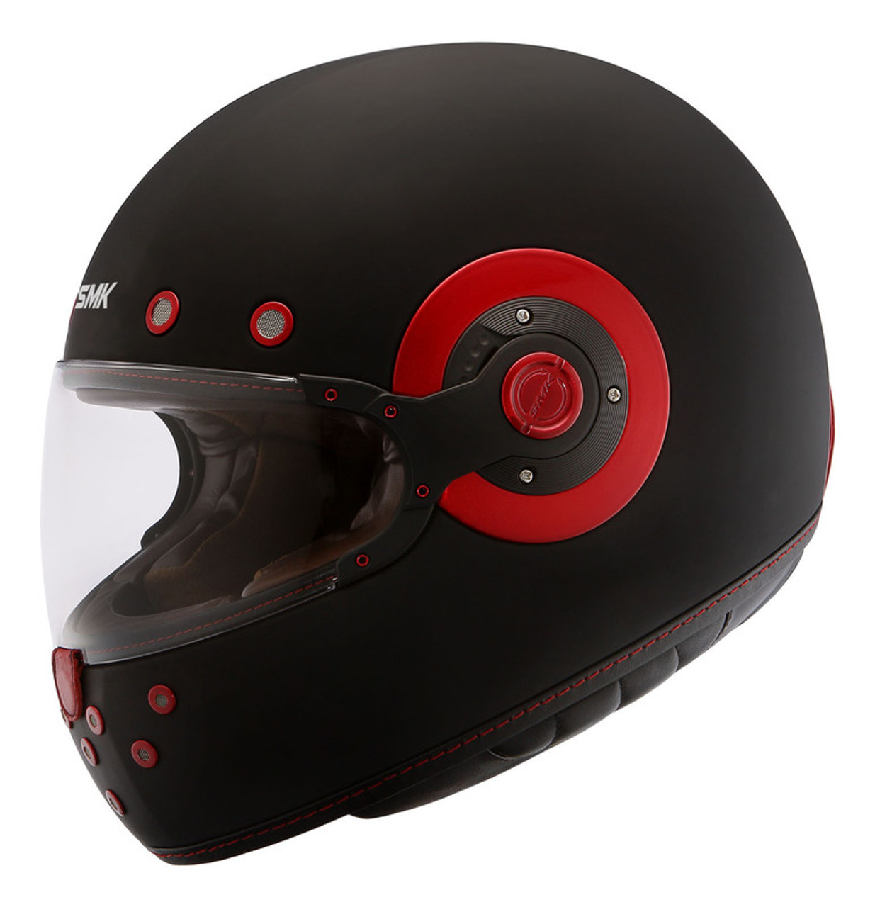 SMK Retro Black Helmet