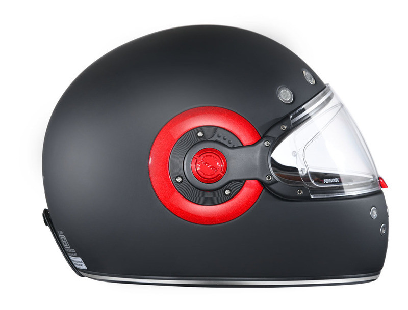 SMK Retro Black Helmet