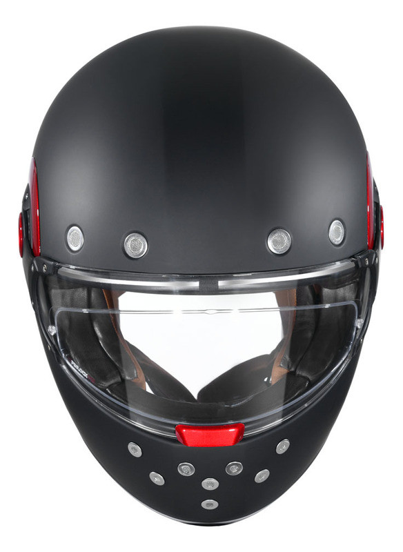 SMK Retro Black Helmet