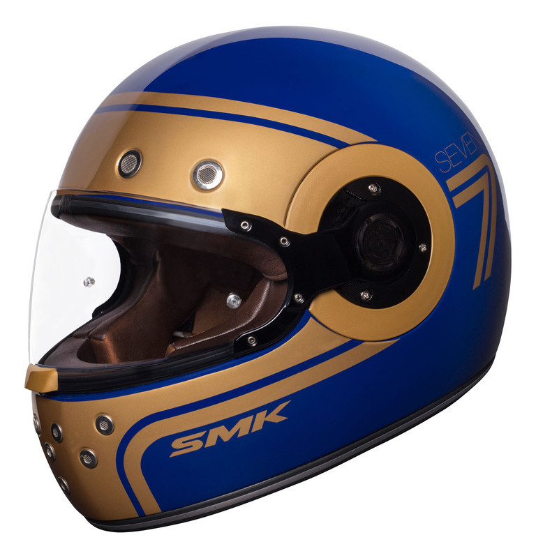 SMK Retro Seven Blue Helmet