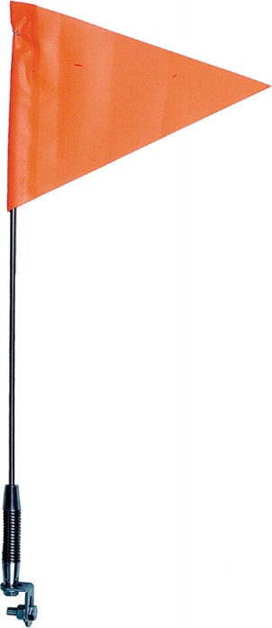 Country Ent. Telescoping S/S - Spring Mount Safety Flag - 12460