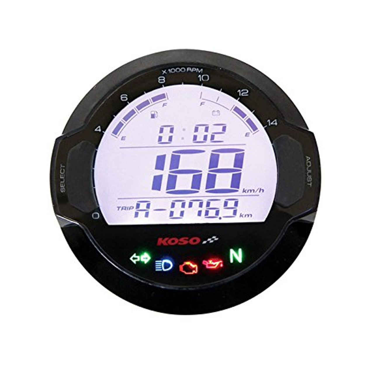 koso tachometer Motorcycle rpm gauge 0~2000 rpm Digtal Display
