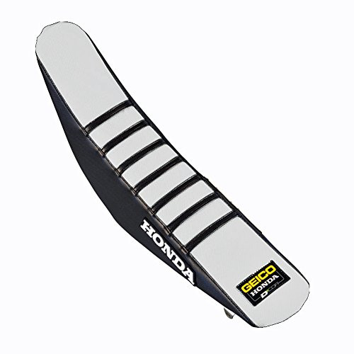 D Cor Seat Cover Geico Hon Repl Blk/ Wht W/Blk Ribs - 30-10-453