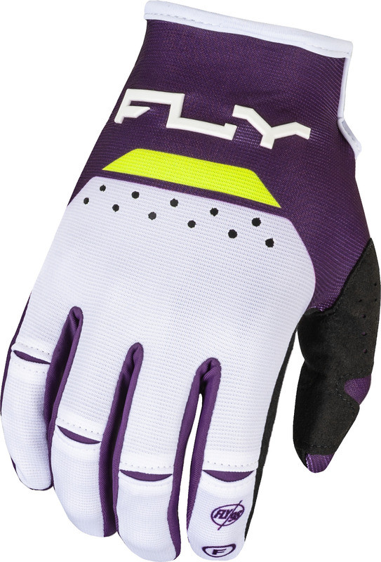 Fly Racing Kinetic Reload Deep Purple White Hi-Vis Gloves