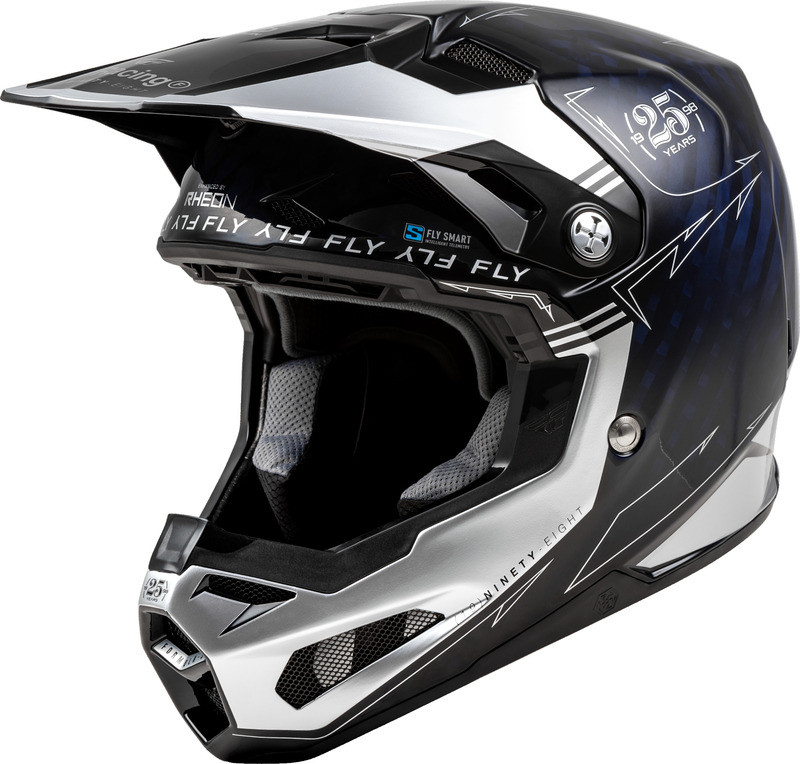 Fly Racing Formula S Carbon Legacy Blue Silver Helmet