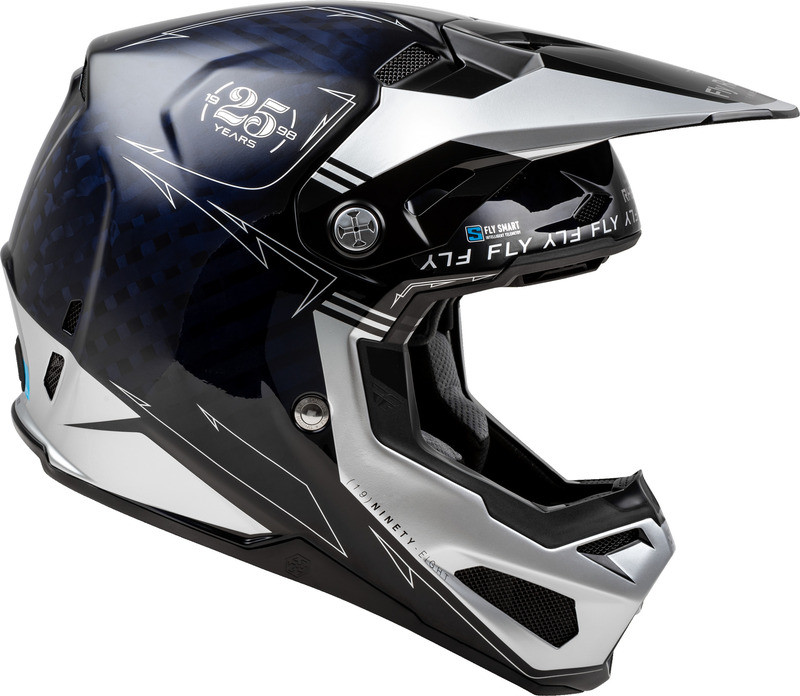Fly Racing Formula S Carbon Legacy Blue Silver Helmet