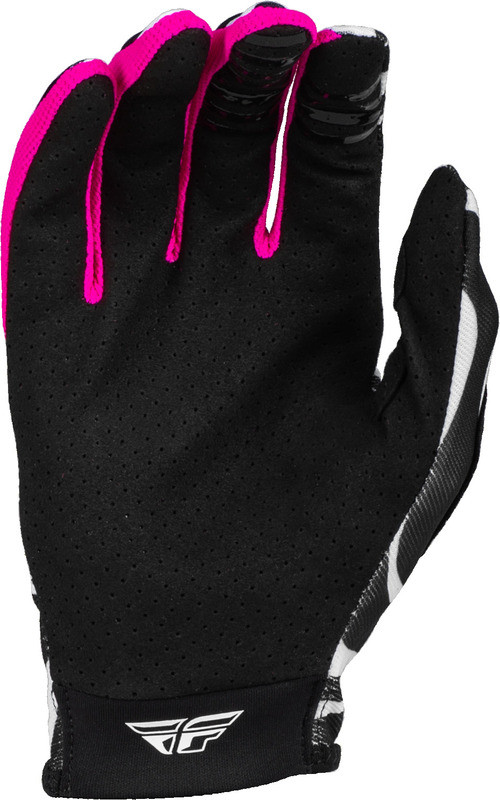 Fly Racing Youth Lite Uncaged Gloves Black White Neon Pink