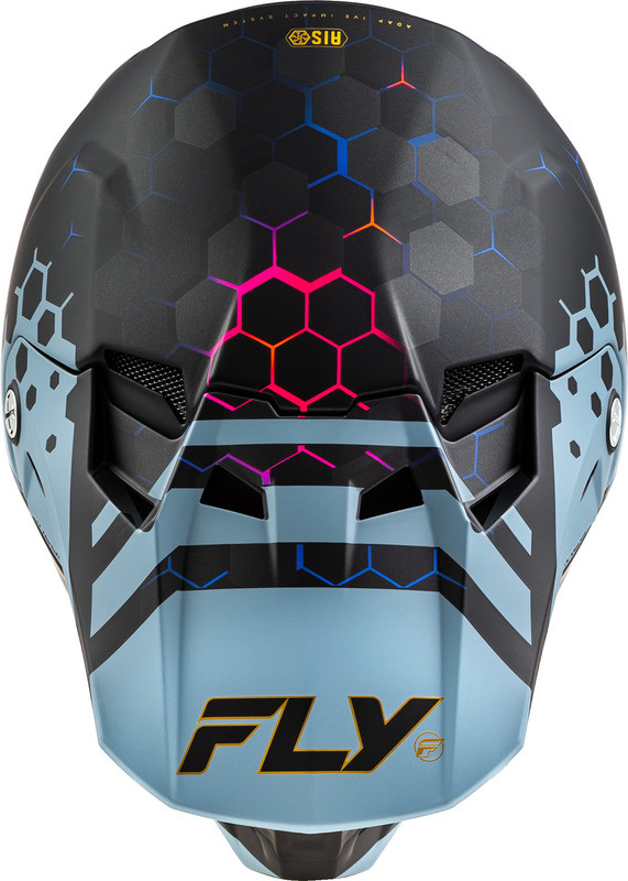 Fly Racing Formula CC Tektonic Matte Black Slate Blue Helmet
