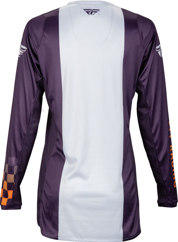 Fly Racing Women's Lite Deep Purple Wht Neon Coral Jersey