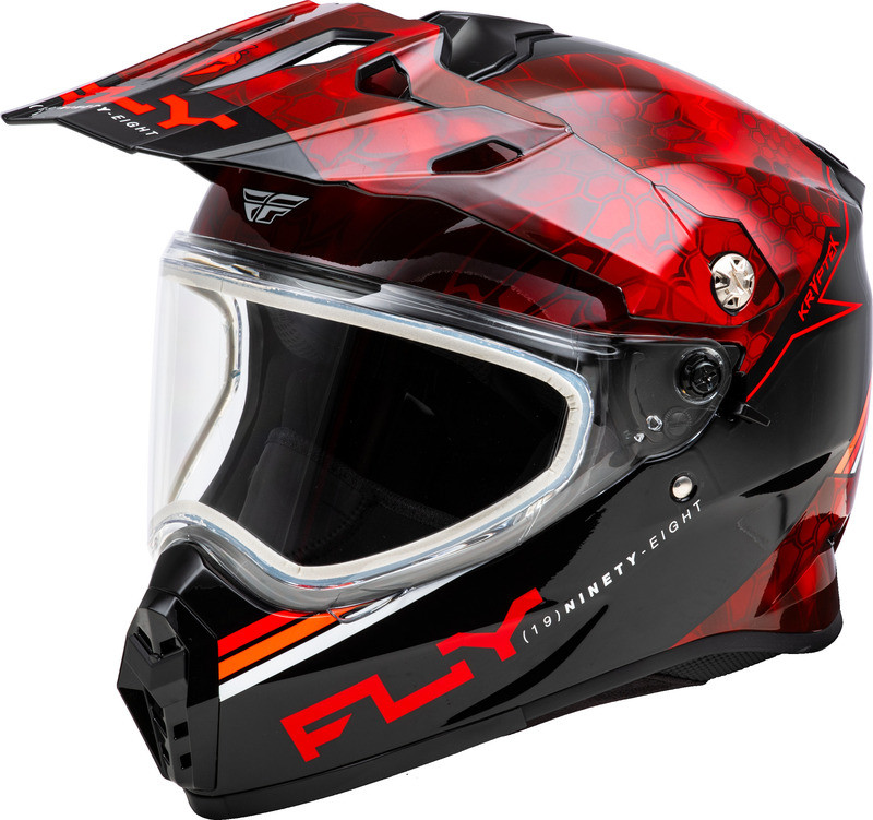 Fly Racing Trekker CW Conceal Red Black Dual Shield Helmet