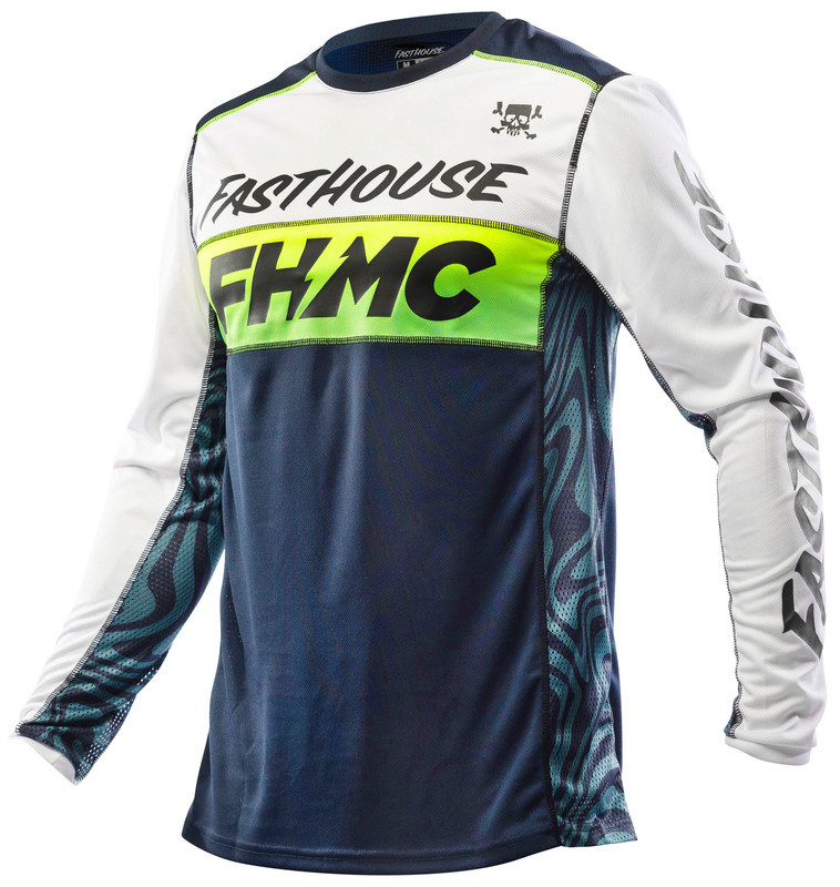 Fasthouse Grindhouse Nova White Navy Jersey