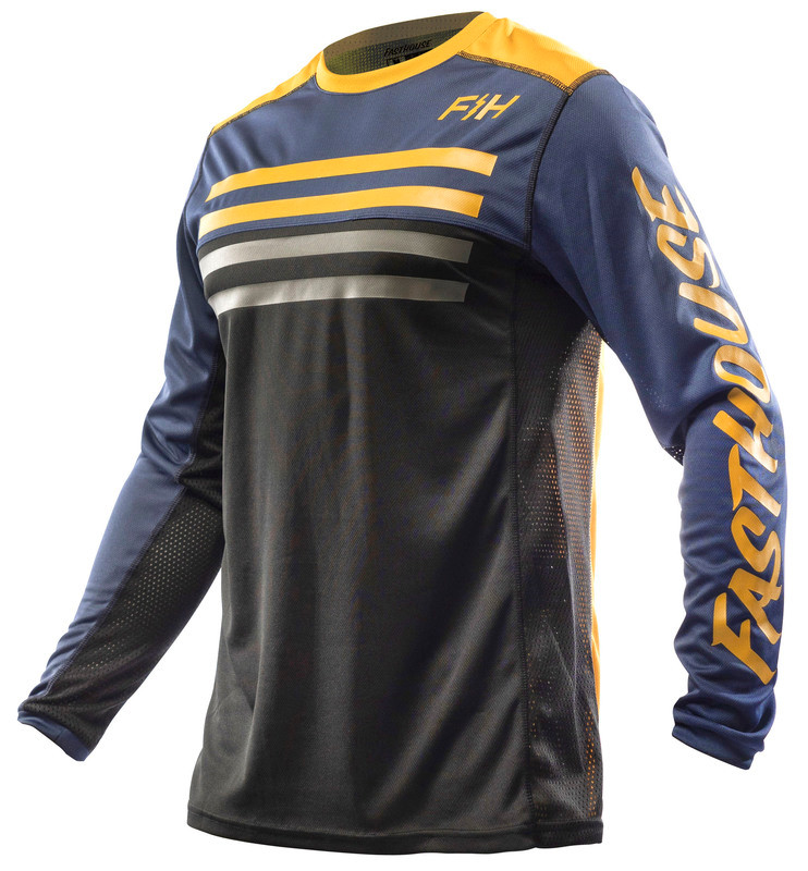 Fasthouse Grindhouse Tempo Navy Gold Jersey