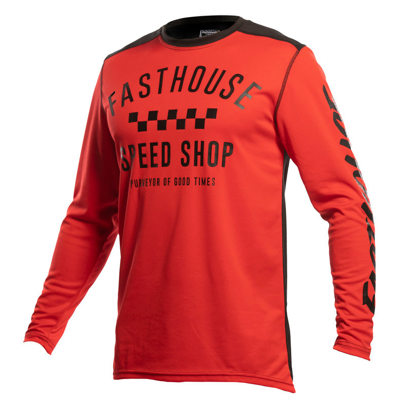 Fasthouse Carbon Red Black Jersey - Speed Addicts