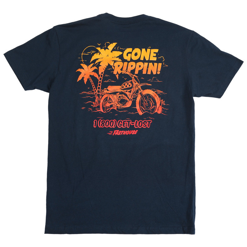 Fasthouse Gone Rippin Navy T-Shirt