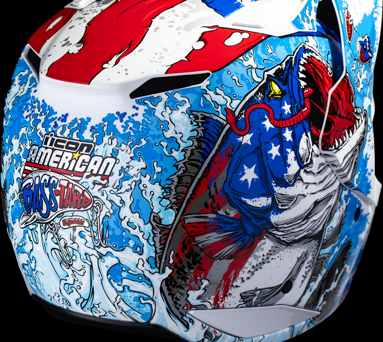 Icon Elsinore American Basstard Blue Helmet