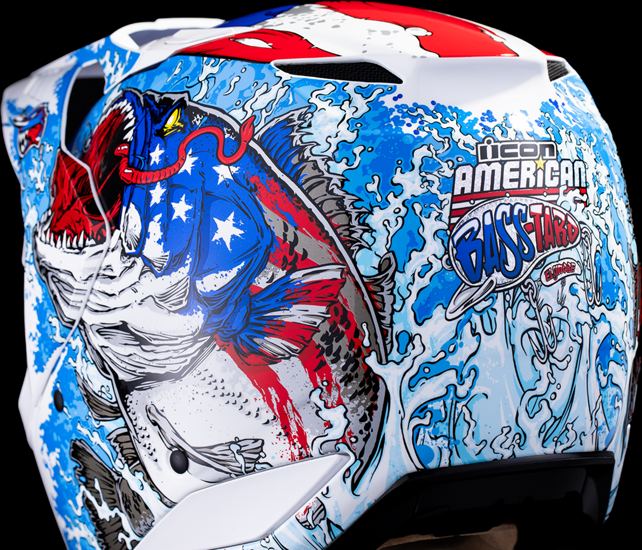 Icon Elsinore American Basstard Blue Helmet