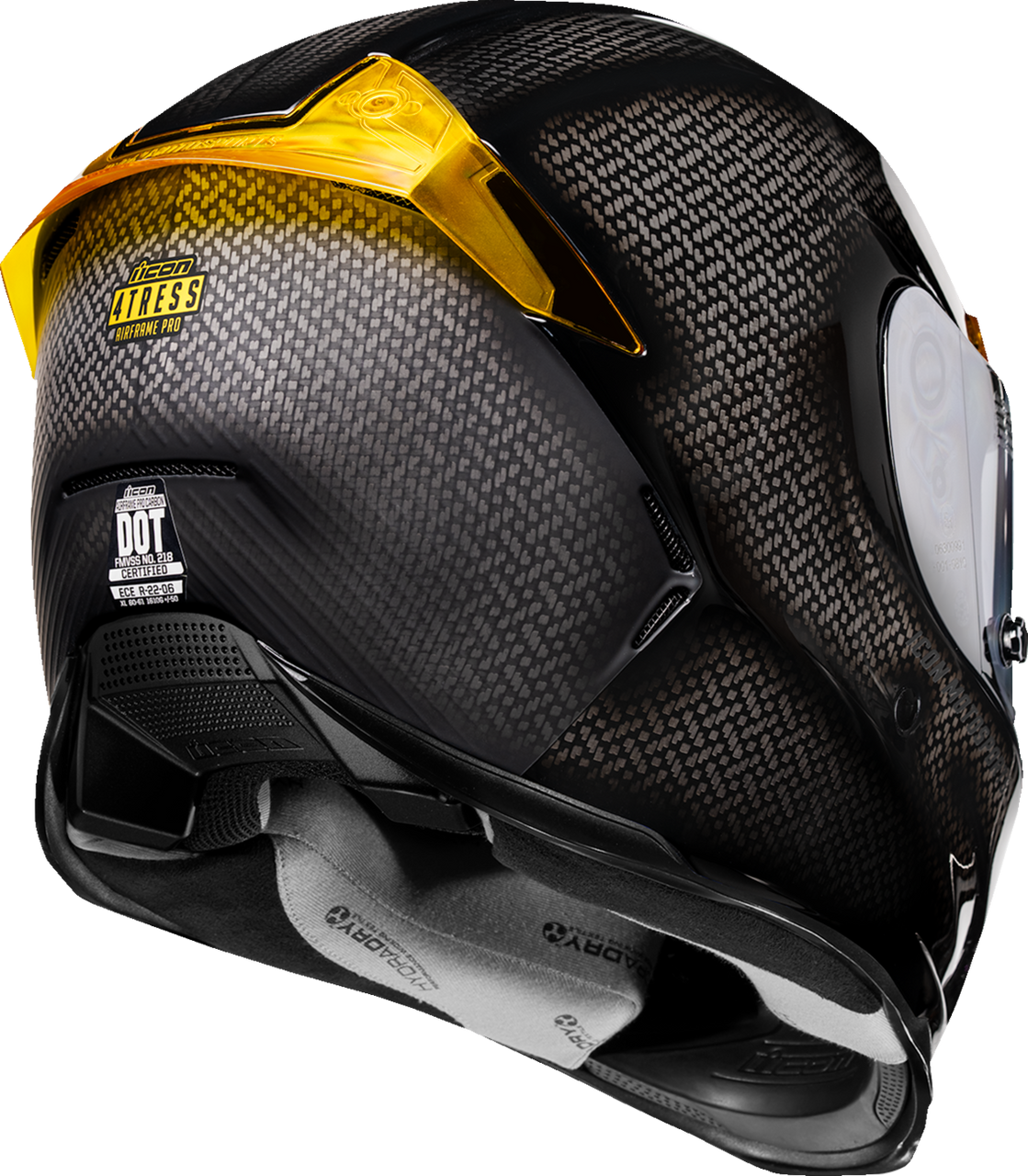 Icon Airframe Pro Carbon 4Tress Yellow Helmet - Speed Addicts