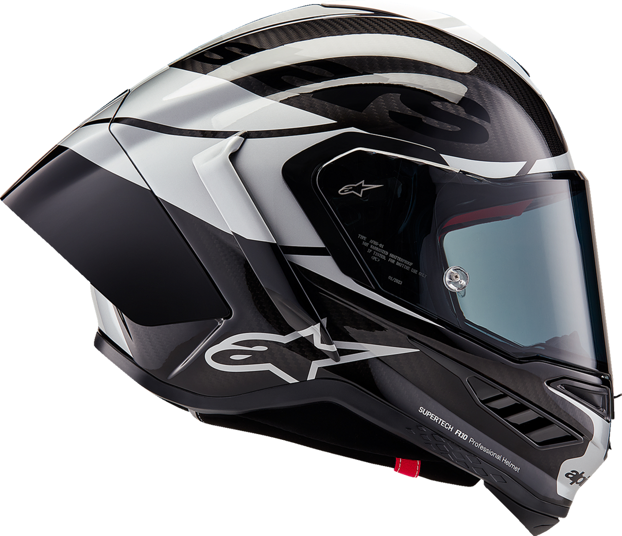 Alpinestars Supertech R10 Element Carbon Silver Black Helmet