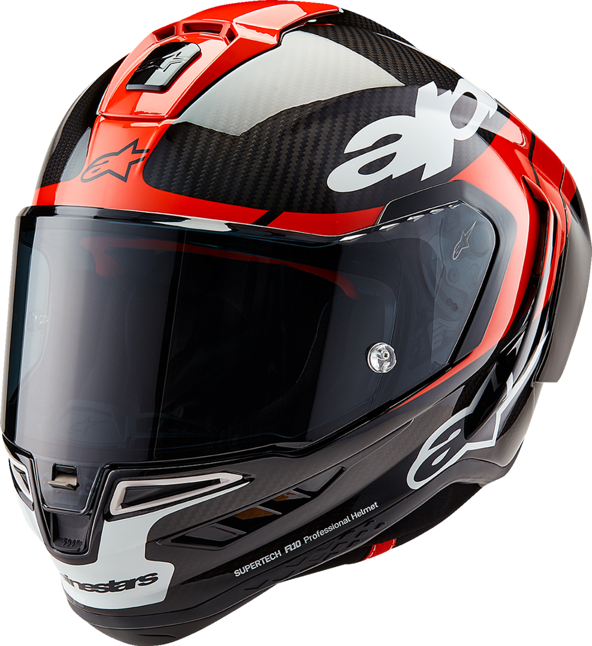 Alpinestars Supertech R10 Element Carbon Red White Helmet - Speed