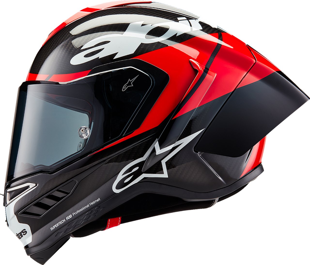 Alpinestars Supertech R10 M size国内販売店で購入 Alpinestars Supertech R10 Element Carbon Red White Helmet - Speed