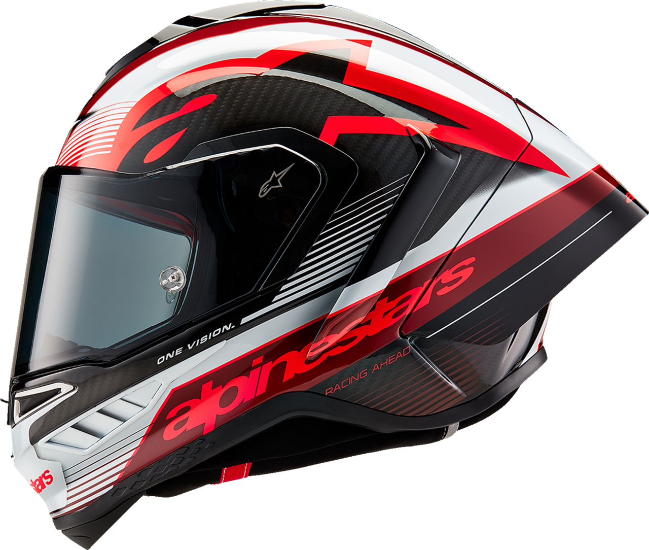 Alpinestars Supertech R10 Team Carbon Red White Helmet - Speed Addicts