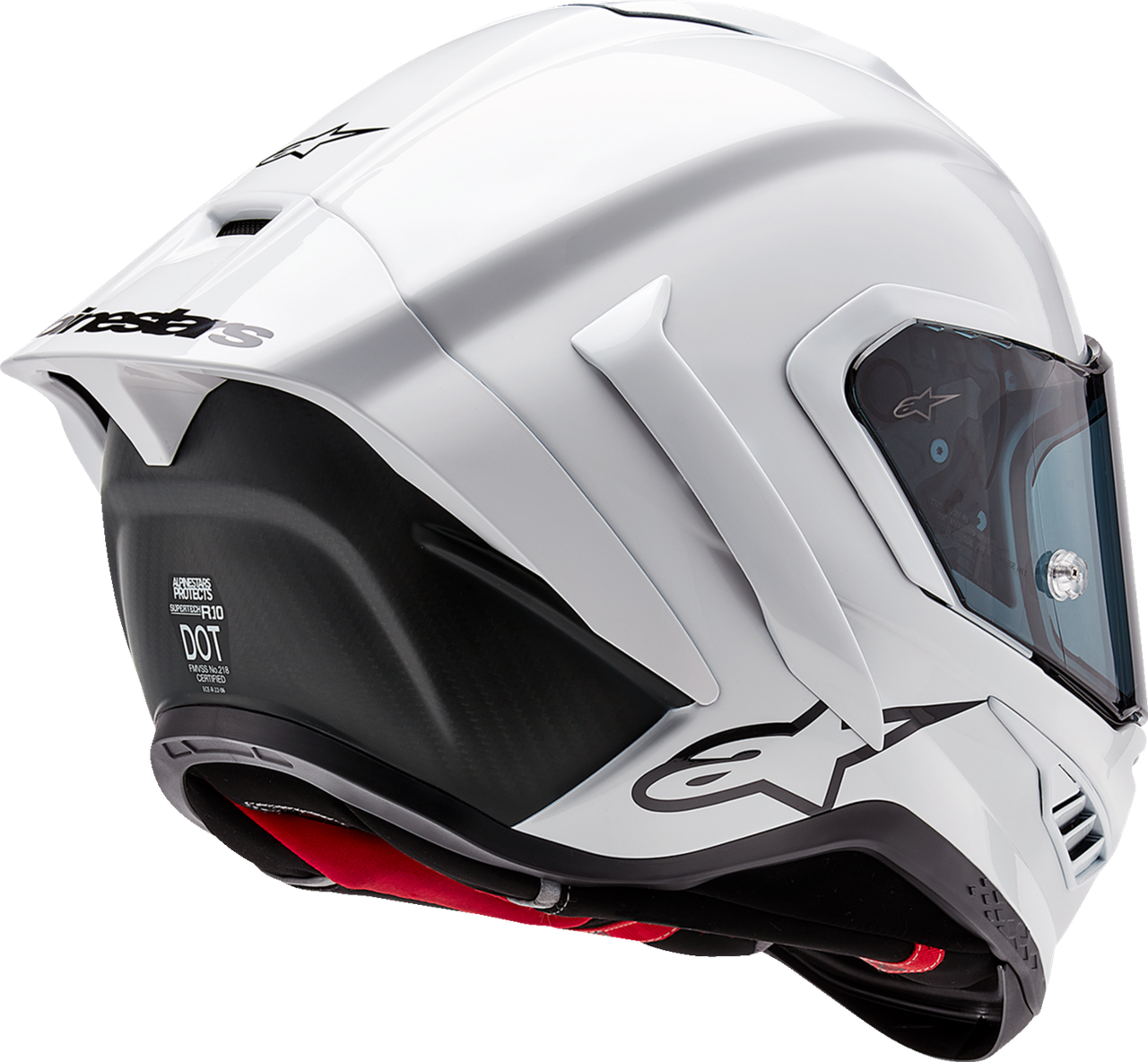 Alpinestars Supertech R10 Lサイズ Alpinestars Supertech R10 Solid Gloss White Helmet - Speed Addicts