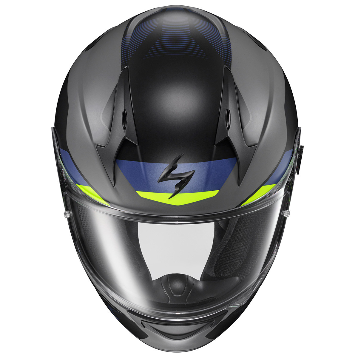 Scorpion EXO EXO-R320 Alchemy Cement Blue Hi-Viz Helmet