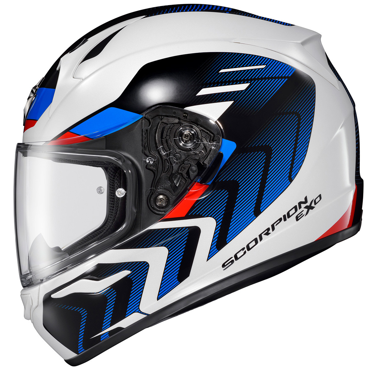 Scorpion EXO EXO-R320 Alchemy White Blue Red Helmet